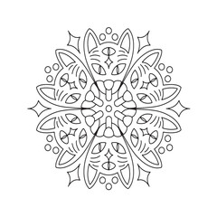 Mandala. Abstract illustration. Ornament for decor, cards etc. Coloring book