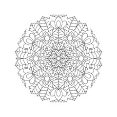 Mandala. Abstract illustration. Ornament for decor, cards etc. Coloring book
