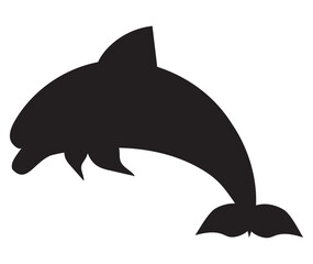 dolphin sealife animal silhouette