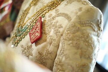 Bangalore, India 9th September 2022: Sherwani and mojadi. Indian Groom Attire. Wedding Sherwani....