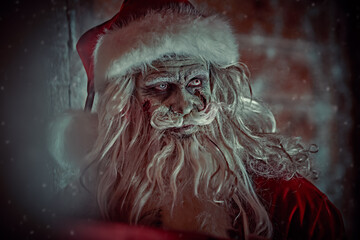 scary zombie Santa