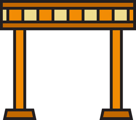 traffic barrier, barricade and check point barrier icon