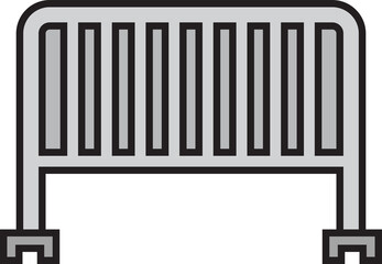 traffic barrier, barricade and check point barrier icon