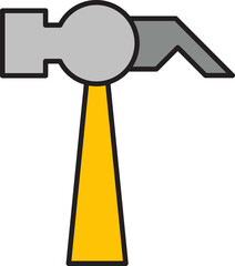 hammer tool icon illustration