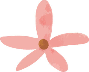 watercolor pink flower