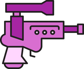 space gun and blaster icon illustration