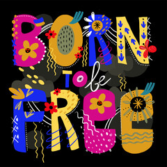 colorful card with words