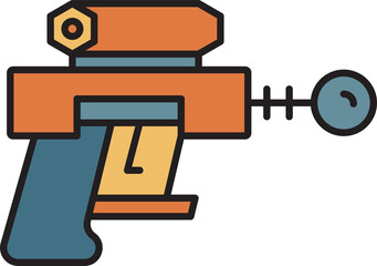 space gun and blaster icon illustration