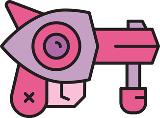 space gun and blaster icon illustration