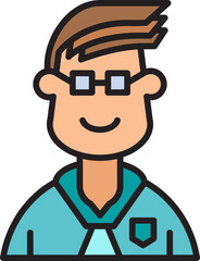 cartoon man character avatar illustration