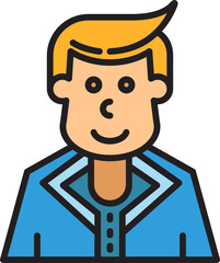 cartoon man character avatar illustration