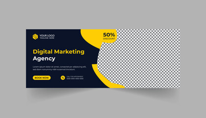 Digital marketing agency Facebook cover template design for social media advertising