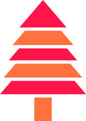 Fototapeta premium decorative Christmas tree illustration