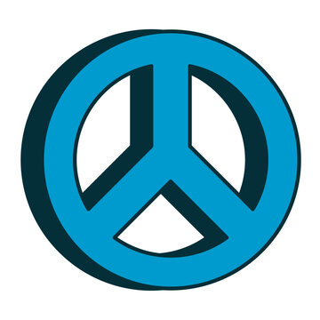 peace symbol retro style
