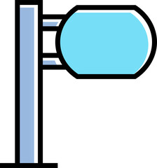 Obraz premium blue street signpost and signage illustration