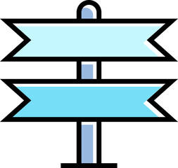 blue street signpost and signage illustration