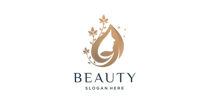 Beauty Woman Logo Design With Creative And Unique Idea