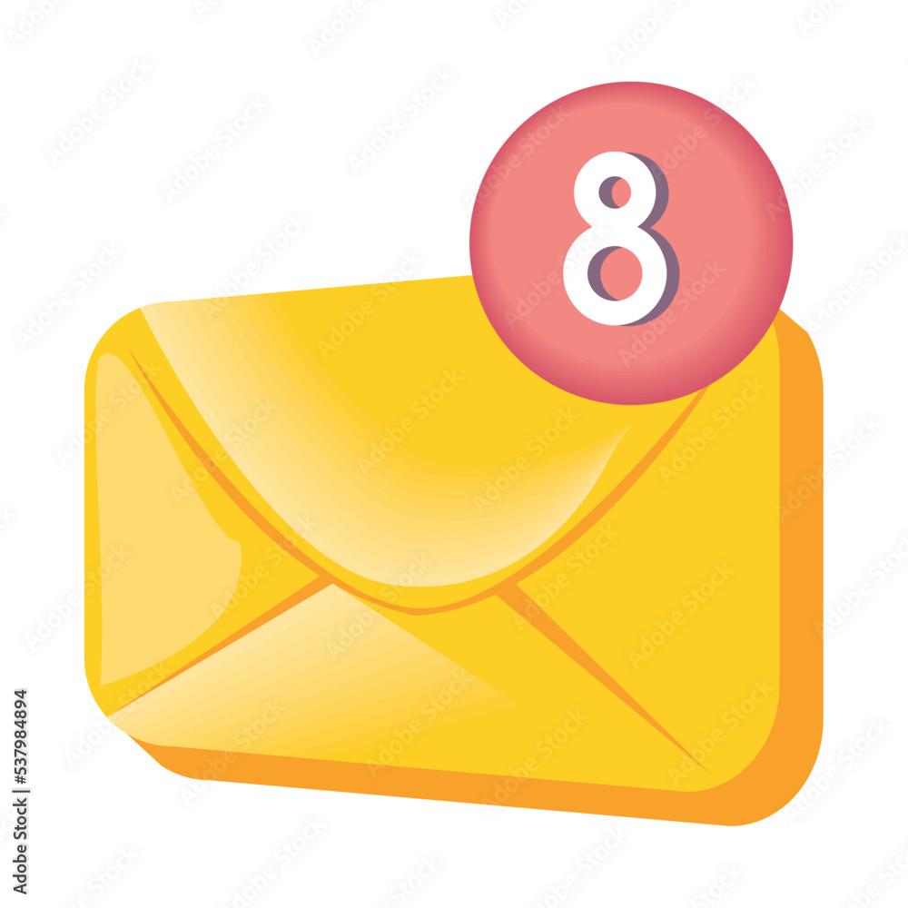 Poster email with notifications counter