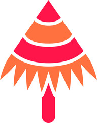 decorative Christmas tree icon illustration