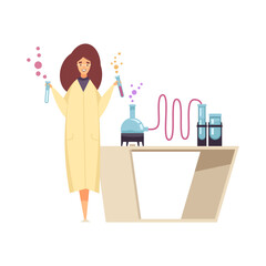 Cartoon Scientific Laboratory