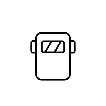 recommend clip art:  Protective welding mask helmet line icon isolated on white background