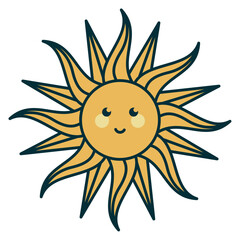 sun summer retro style