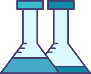 laboratory flask icon illustration