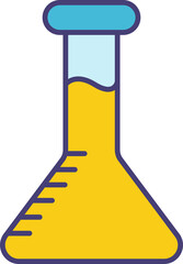 laboratory flask icon illustration