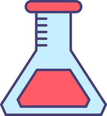 laboratory flask icon illustration