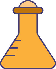 laboratory flask icon illustration