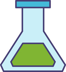 laboratory flask icon illustration