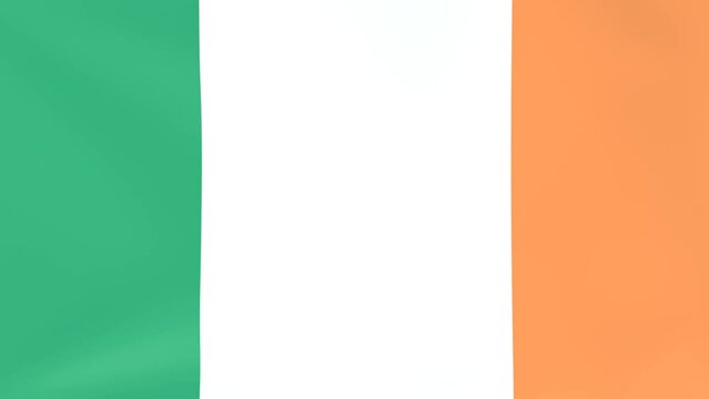 風にはためく国旗の3DCG動画、アイルランド