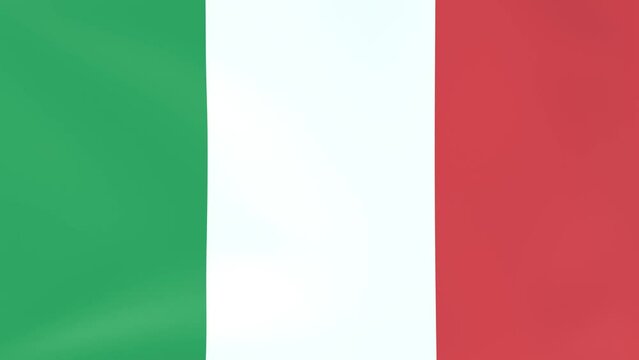 風にはためく国旗の3DCG動画、イタリア