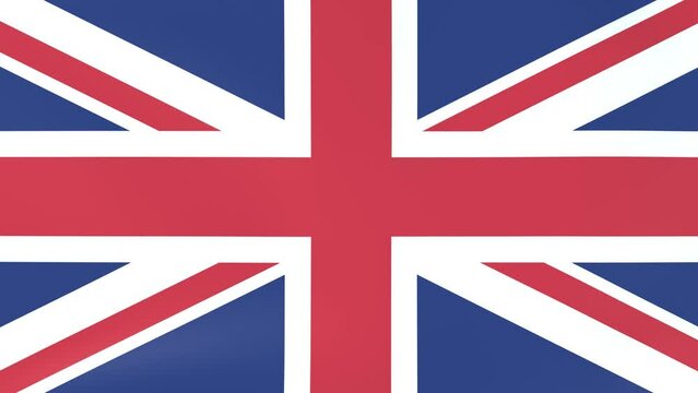 風にはためく国旗の3DCG動画、英国