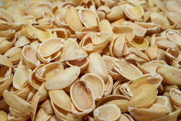 Shells of pistachios used for snacks and many other products
