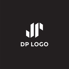 Fototapeta premium DP Letter business consulting logo vector image