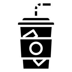 ICED COFFEE glyph icon