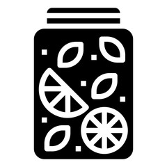 INFUSED WATER glyph icon