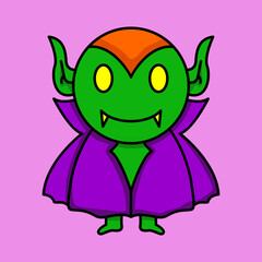 Vector illustration of helloween characters and knick-knacks