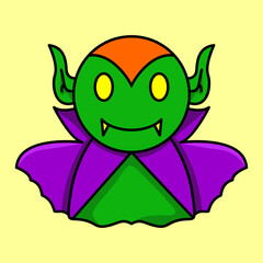 Vector illustration of helloween characters and knick-knacks