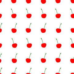 Ripe cherry berries pattern for printing