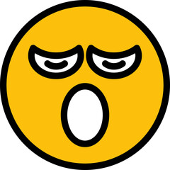 Fototapeta premium bored and sleepy face emoji