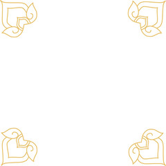 PNG Thai art pattern or Line Thai background wallpaper design texture. Vector frame of flowers vintage floral elements.