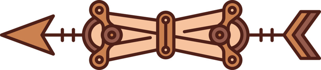 arrow weapon steampunk style illustration