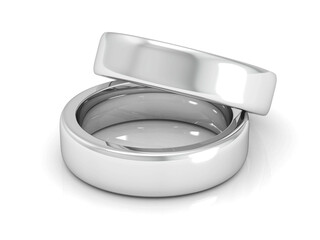 Wedding ring 3D rendering (high resolution 3D image)