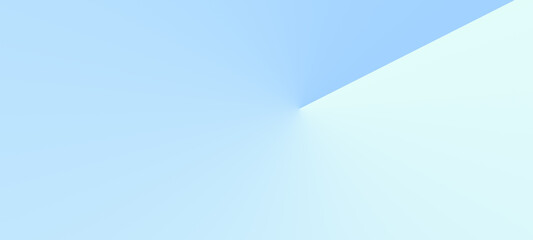 Two-tone Light blue and blue gradient background with diagonal. Abstract clean ocean. Abstract origami