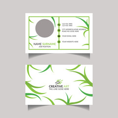 Corporate green visiting card design template