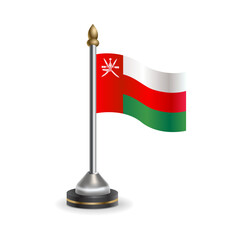 State table flag of Oman. National symbol perfect for design, Background transparent