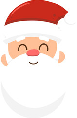 Obraz na płótnie Canvas Funny Christmas Santa Claus Hand Drawn Flat Illustration