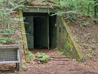 entrance bunker lost place muna bremen germany - obrazy, fototapety, plakaty